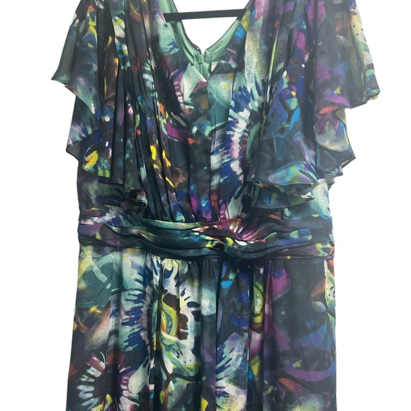 Romans, Size 18W, Multi Colored, Flowing, Zip Up Dress. K16 - Picture 5 of 10